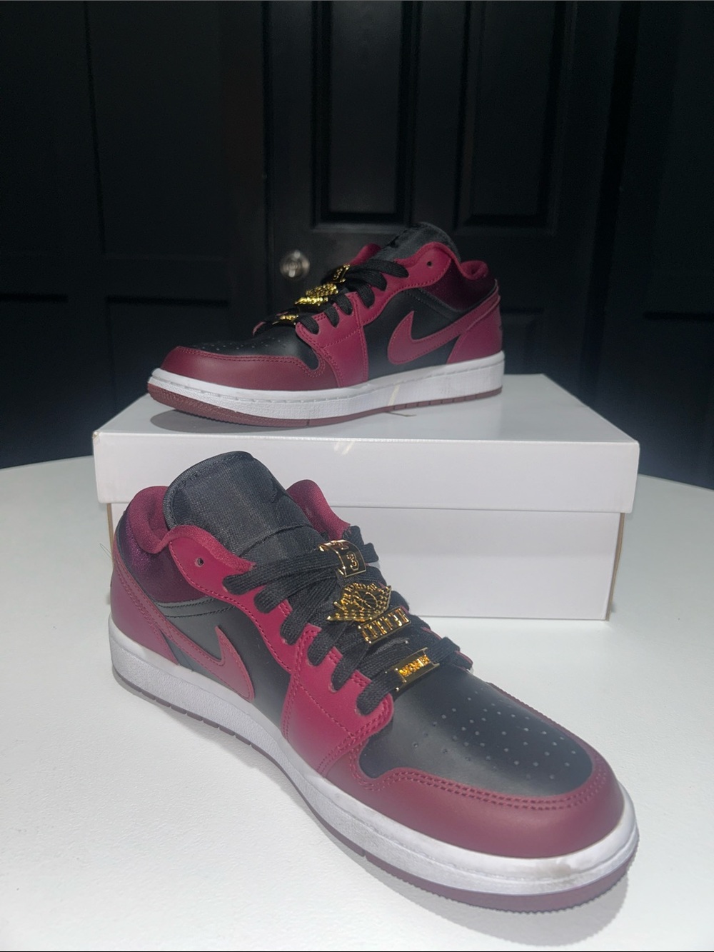 Jordan 1 Low “Dark Beetroot Black” Women’s Size 10.5 - Picture 2 of 12